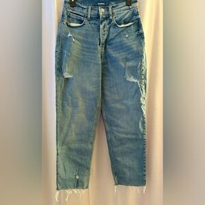 Old Navy Women’s Extra High-Rise Curvy Sky-Hi Straight Denim Jeans; Size 8